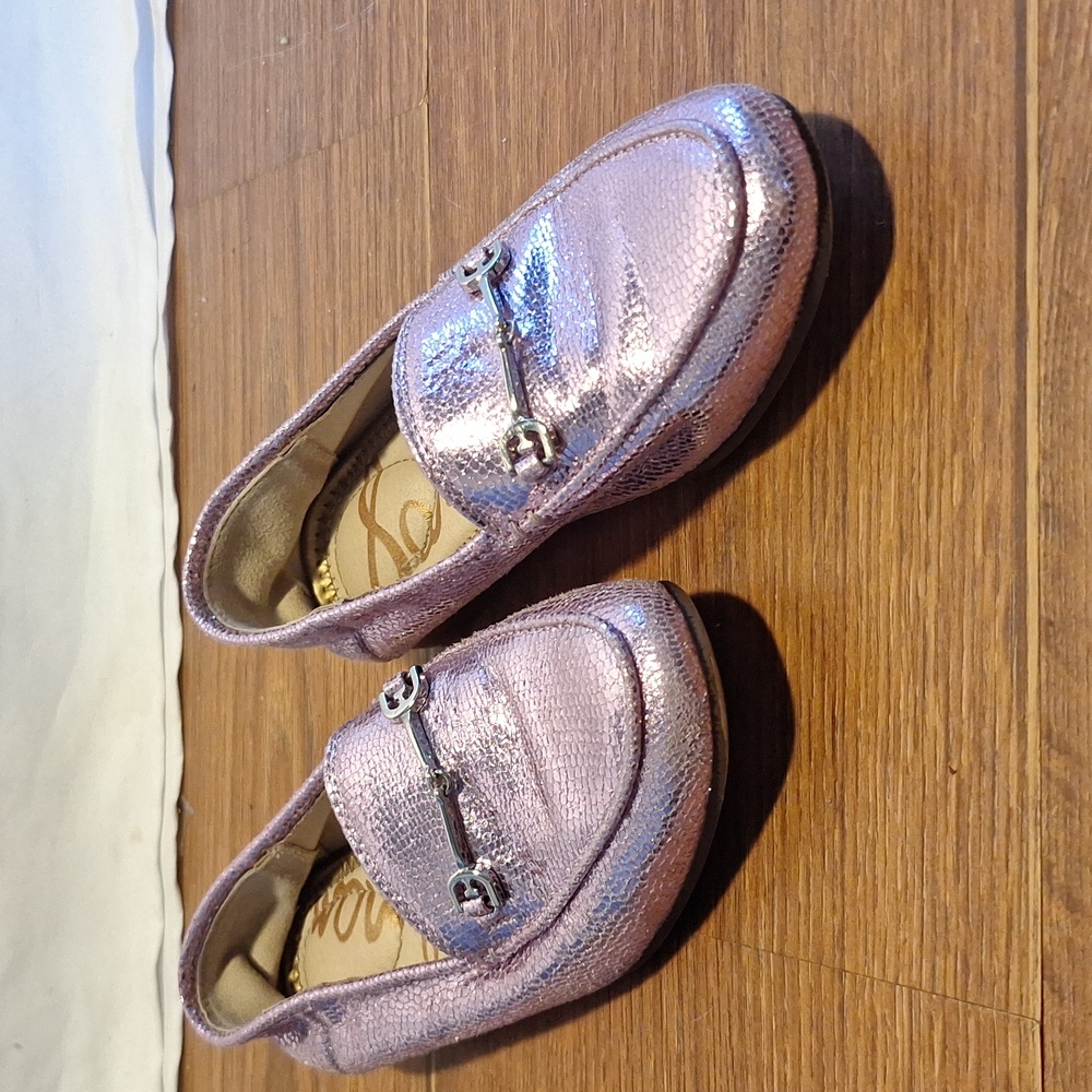 Sam Edelman Shimmering Pink Kids Moccasins